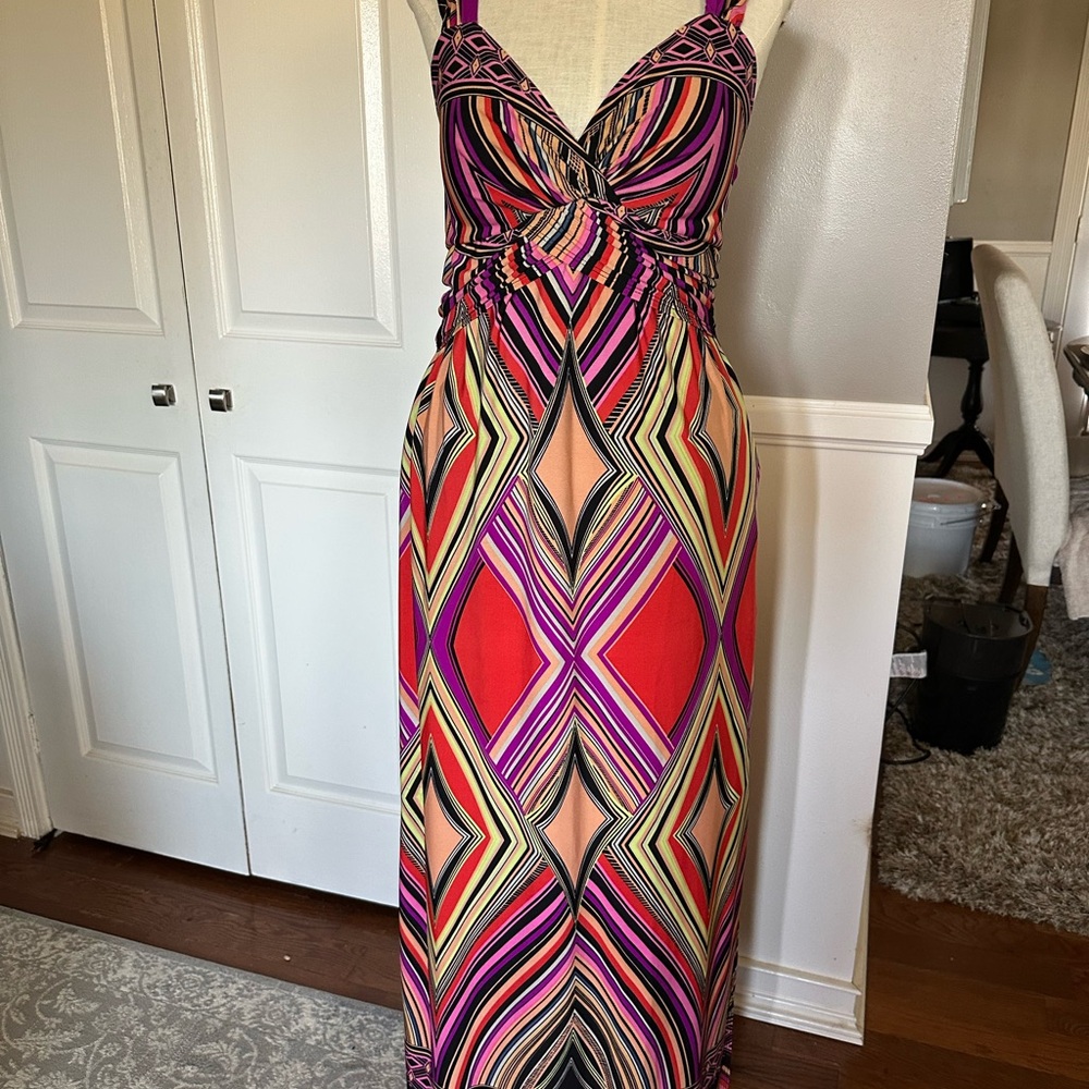 Olivia Matthews Red and Purple Maxi Sundress